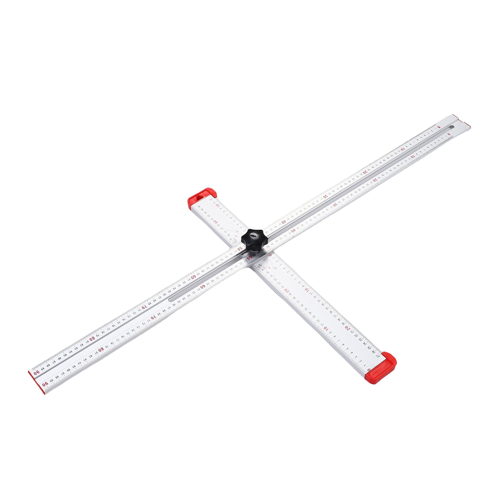 Squadra Regolabile T 24in, Posizionamento Foratura Righello con Pomello in ABS, per Installazione Cartongesso, per Mobili, Utensile di Marcatura