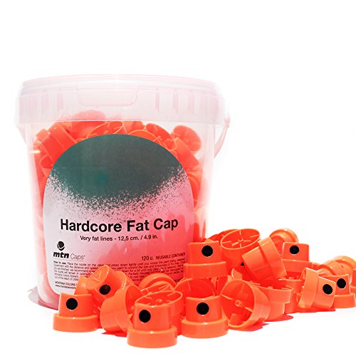 MTN Caps Bucket of 120 Spray Paint Graffiti Art Nozzles (Hardcore Fat Cap)