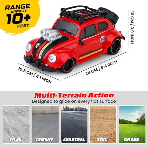 Image of Zest 4 Toyz Remote Control for Kids Retro Refitting Car Toy for Kids Fun Play Activities Indoor & Outdoor Vintage Car Birthday Gift for Girls & Boys