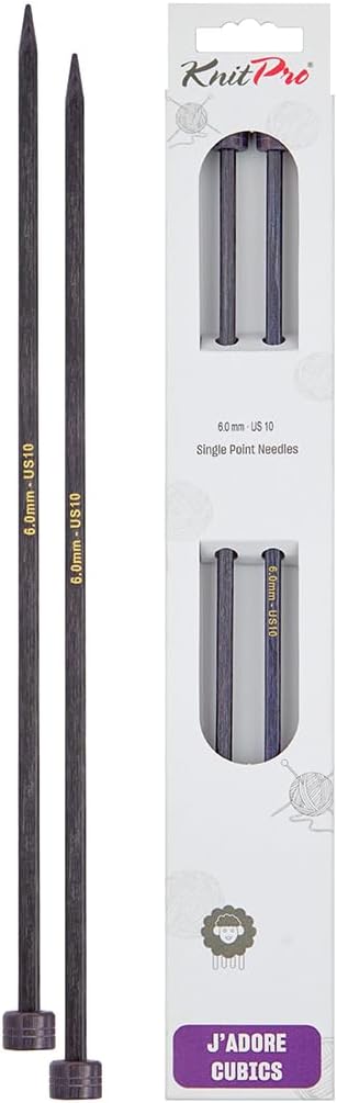 J’Adore Cubics Single Pointed Needles 10" (25cm) | US Size 10 (6mm)