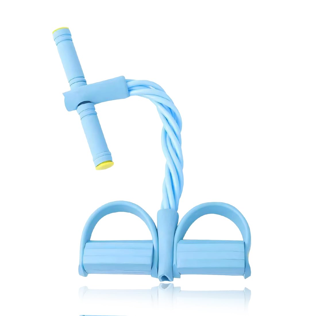 XPEX 1 PCS Fascia di resistenza per pedale(blu),fasce elastiche per allenamento, 6 tubi, corda elastica con pedale, elastici palestra, attrezzatura per esercizi per uso domestico.