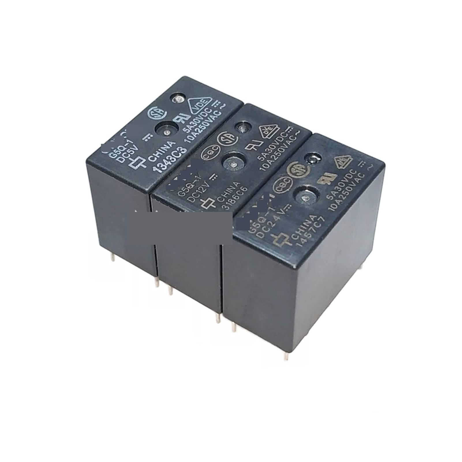 GJZIFGFWQ 10PCS Power Relay G5Q-1-DC5V DC12V DC24V 10A 5PIN Open And Close(24v)