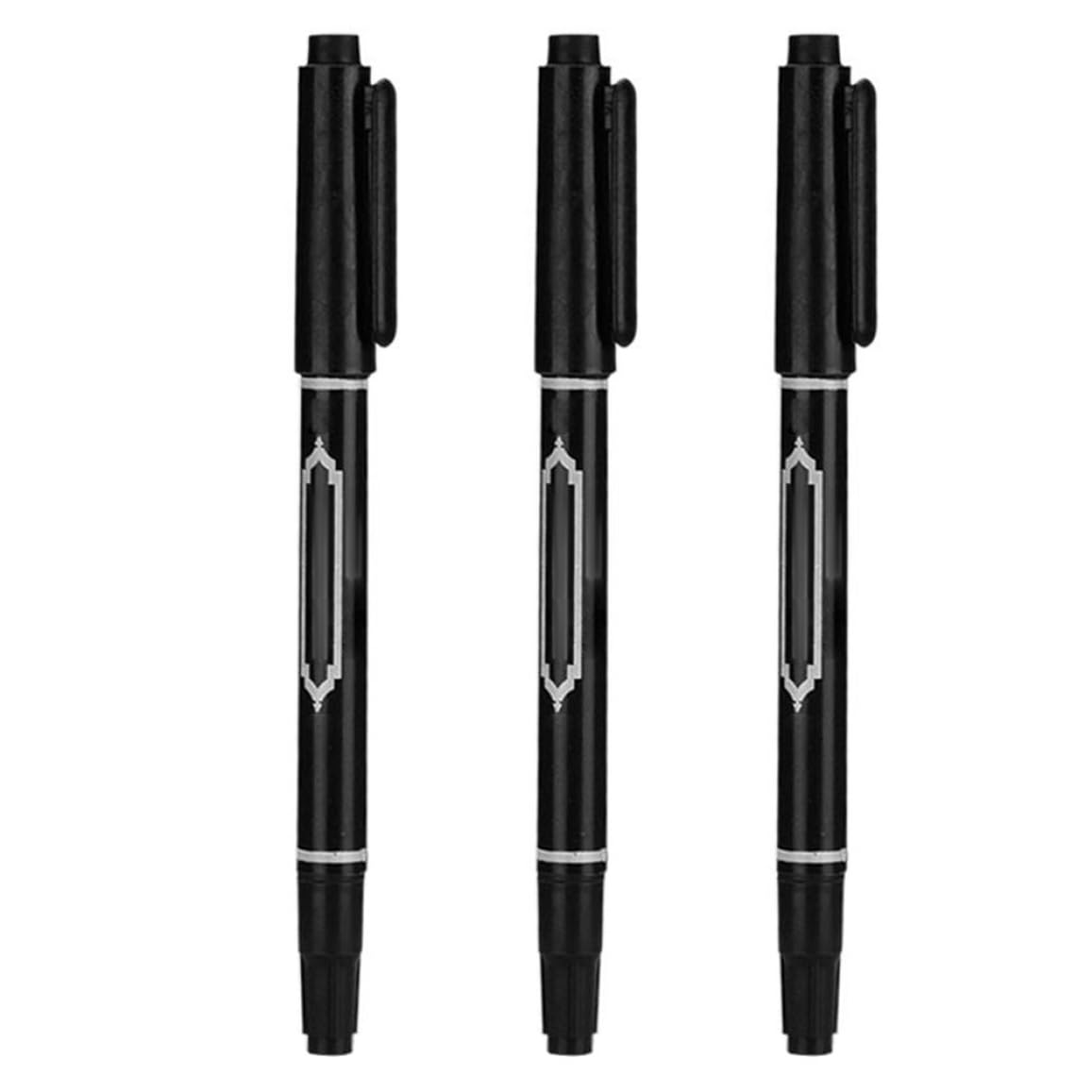 Pen de plantilla de tatuaje, marcador de piel de 5.39 pulgadas de 5.39 pulgadas, herramienta de tatuaje, tatuaje de doble punta de piel con bolígrafo profesional no tóxico para tatuaje para tatuajes