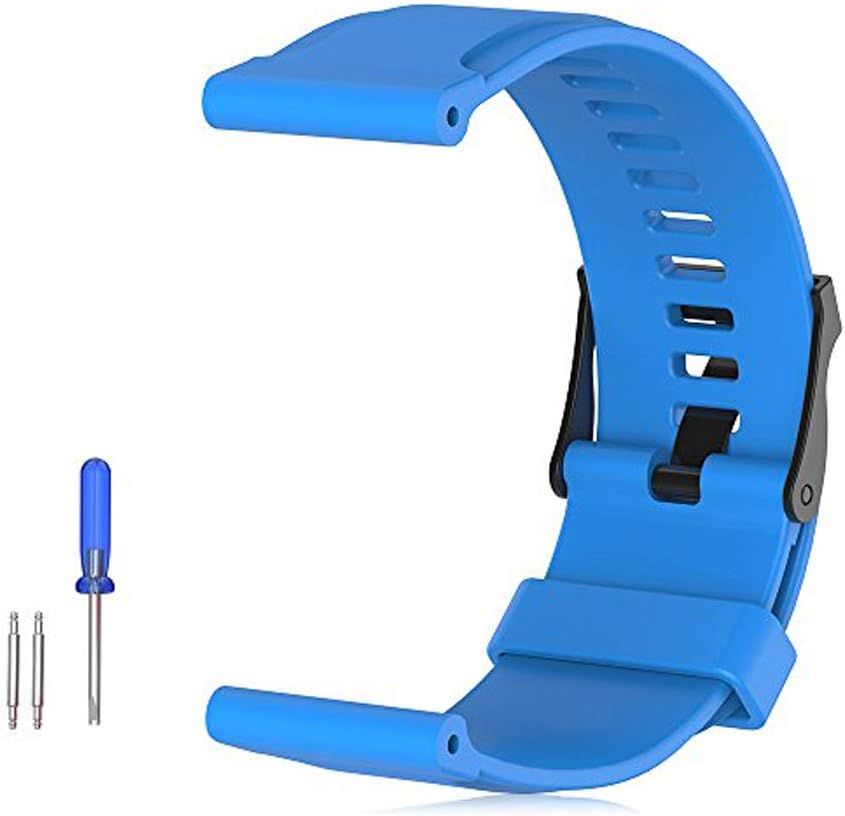 Suuto Traverse/Traverse Alpha Watch Band,iFeeker Replacement Adjustable Soft Silicone Wrist Watch Strap Screwdrivers and Lug Adapters for Suuto Traverse/Traverse Alpha GPS Outdoor Watch