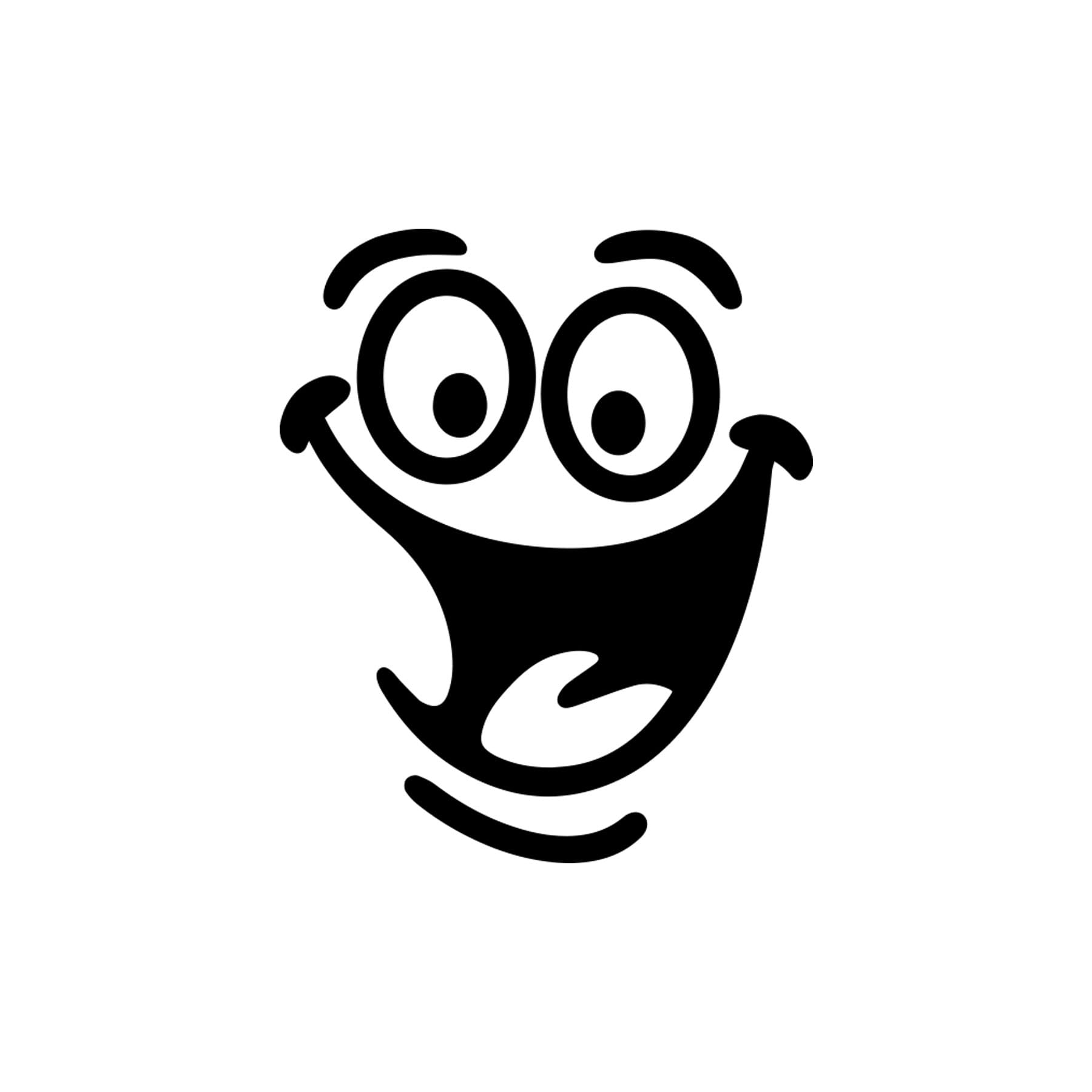 1Pc Black Funny Toilet Sticker with Smiley Face, for Bathroom, Kitchen, as Wall Sticker, for Room Decoration, PVC, One Color, One Size，Bathroom Accessories