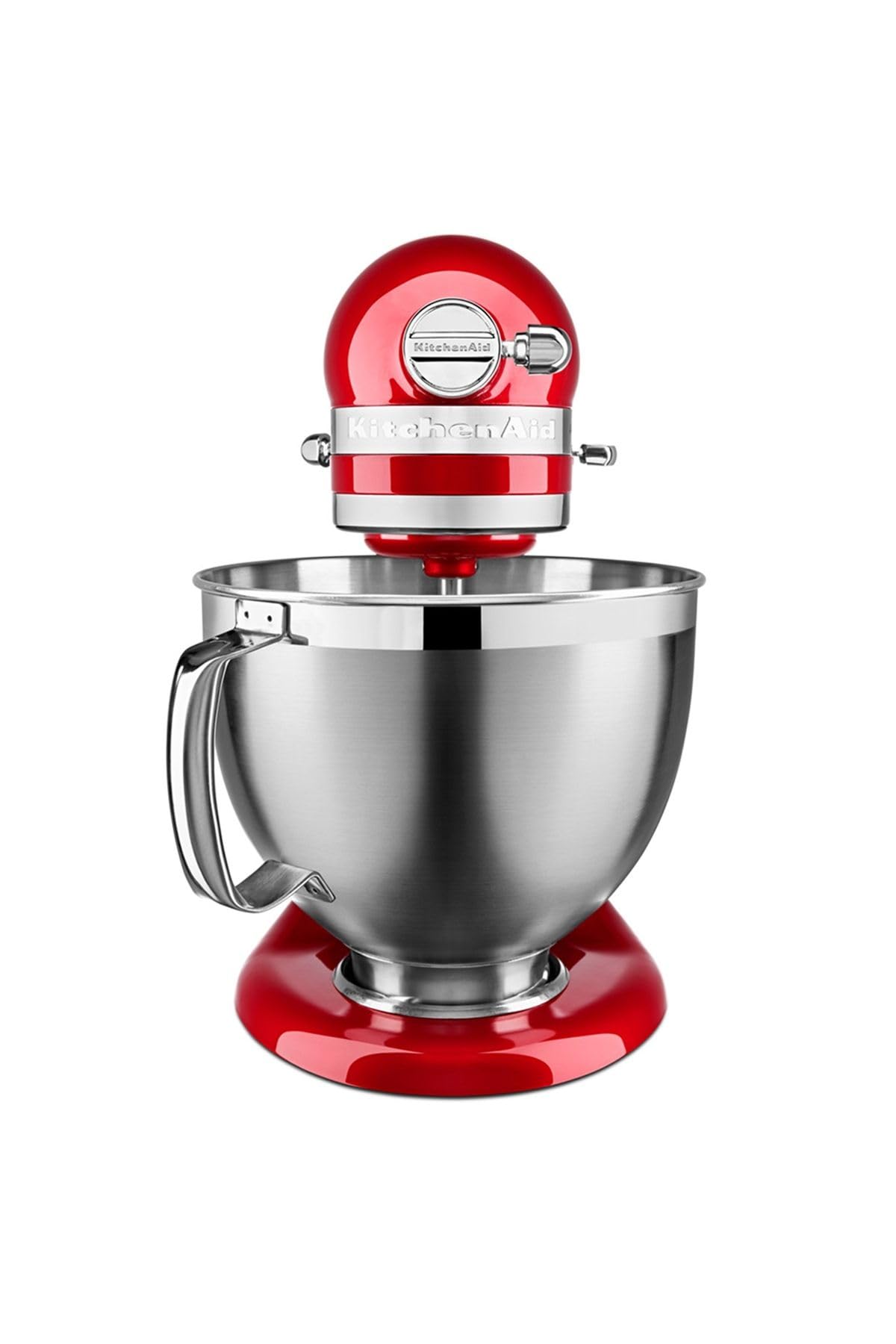 KitchenAid Robot de cocina Artisan – Procesador de alimentos basculante – Máquina amasadora con 2 cuencos y 3 accesorios de acero inoxidable – 4,8 L – Rojo manzana