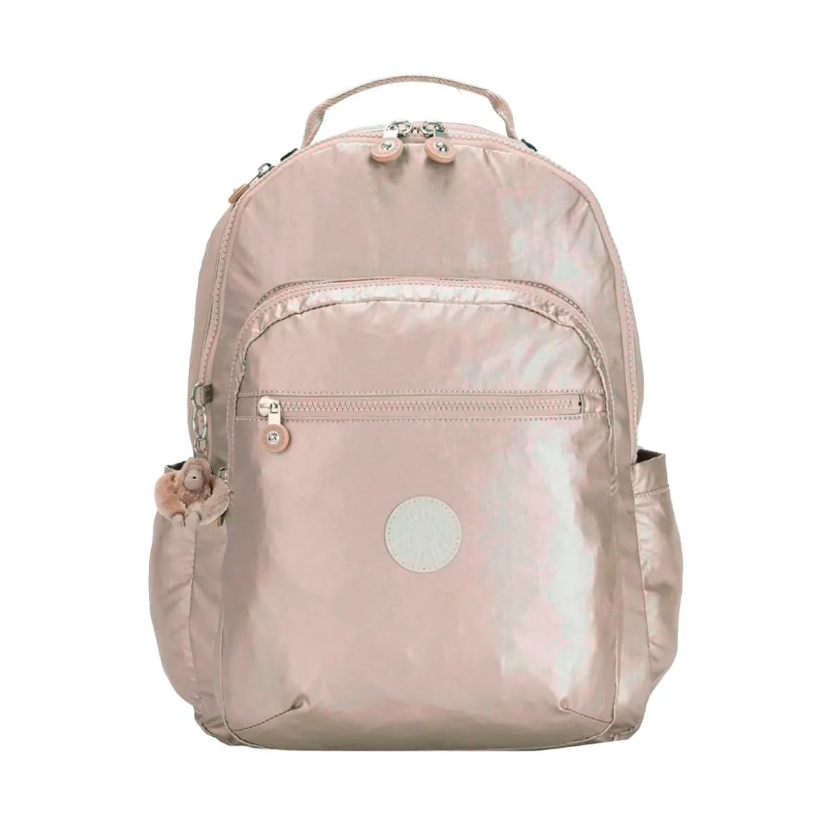 Kipling Women's Gold Large Backpack With Laptop Compartment Silver 100% Polyamide