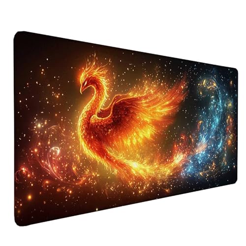 Tapis souris rouge imperméable PhéNix avec bords cousus renforcés