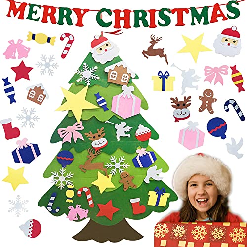 Feltro Albero di Natale, 3.67FT DIY Albero Natale