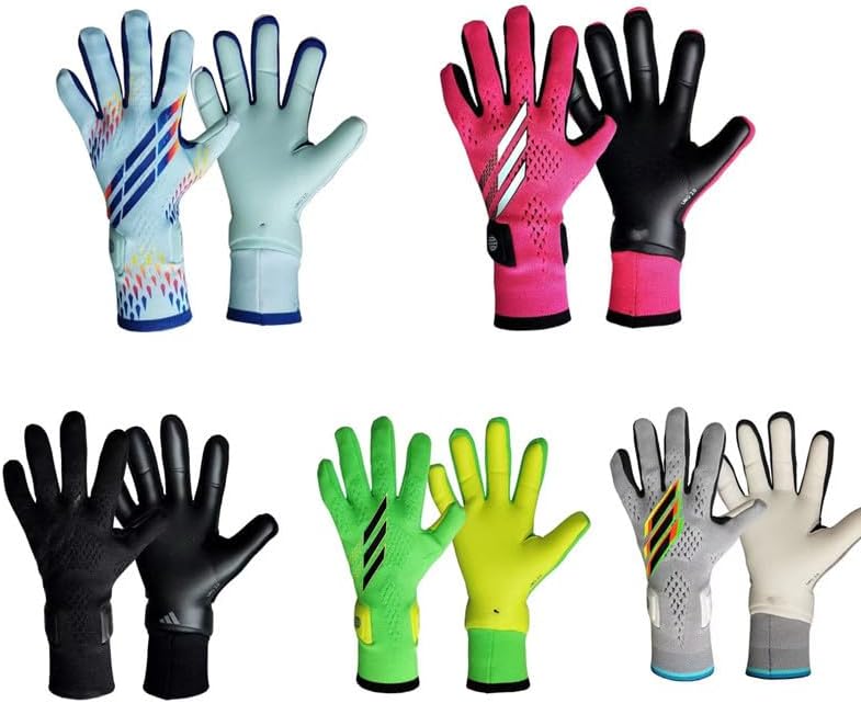 PLbSe Soccer Goalkeeper Gloves Goalie Training Gloves Strong Grip Anti-Slip and Breathable for Adults and Children (Blue,8)