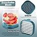 Creative Strawberry & Fruit Slicer - Detachable Cutter with Push Plate (Dark Teal)