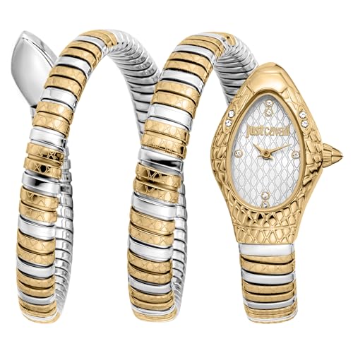 Just Cavalli Femmes Analogique Quartz Montre avec Bracelet en Acier Inoxydable JC1L374M0055
