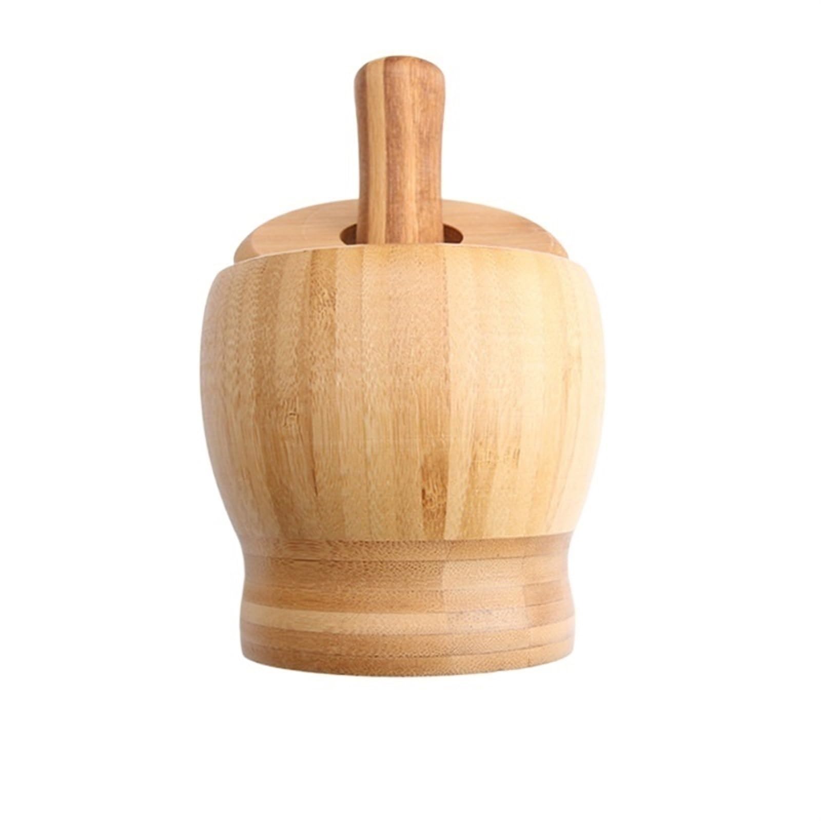 Stößel und Mörser Set Mühle Holz Set Knoblauch Topf Mahlbecher