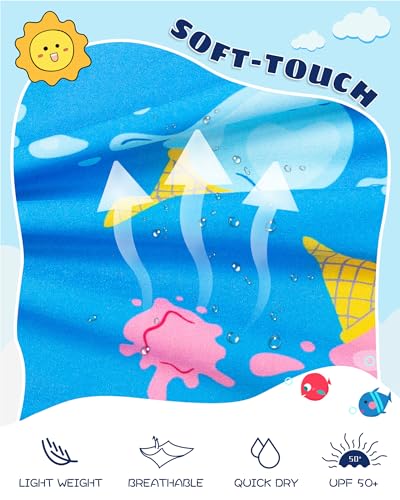 Image of SURF CUZ Boys Swim Trunks with Boxer Brief Liner Toddler Boy Stretch Swimsuit Shorts Quick Dry Swimming Trunks Bathing Suit