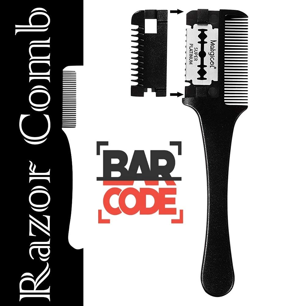 BARCODE Unisex Razor Comb Home Hair Cut Scissor Trimmer Comb Colour may Vary Amazon.in Beauty