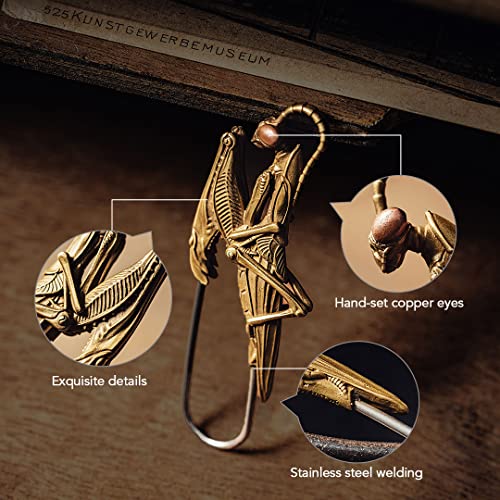 Coppertist.wu Mantis Safety Pin Brass Heavy Duty Animal Pin Brooch Shawl Pin Dress Clips Decorative For Backpacks Clothes #TOP7