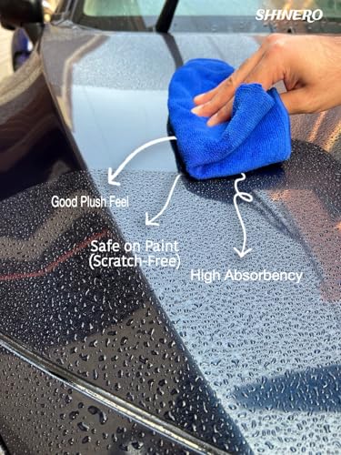 Image of Premium 350 GSM Microfiber car Cleaning Cloth (Pack of 5) | absorbant Microfiber Cloth| car and Bike Washing and Cleaning Multipurpose Micro Fiber Cloths (Multicolour)