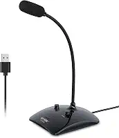 Ko-Star Microfone de gravação, microfone omnidirecional condensador de podcast de computador com botão mudo e indicador LED para laptop, Mac, PS4 - vocal, podcasting, Skype, YouTube, streaming (preto)