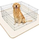 Paerduo 洗える ペットシーツ 犬 猫用 おしっこマット ペットマット ペットマット ペット用トイレ下敷きマット 超吸収 防水/消臭/速乾 繰り返し利用可能 洗える 漏れ防止 滑り止め 中型・大型犬/ウサギ対応な防水マット 人間兼用介護マット(2XL(80*100cm)*1枚,ベージュ)/