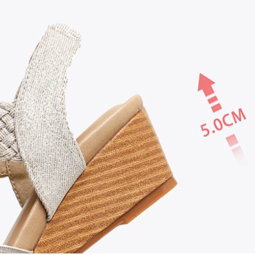 Sandals Sandals Women's Slope Heel Summer Open Toe Large Comfortable Sandals Sandal(B,36)3