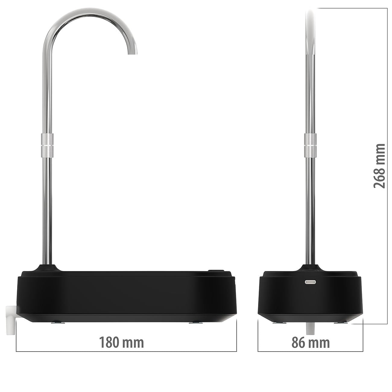 Rosenstein & Söhne pompa dell'acqua: set da 2 Pompe per acqua potabile a batteria, nero, per taniche standard da 18,9 l, batteria da 1.200 mAh (tanica d'acqua con pompa, ad acqua a campeggio)