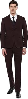 Van Heusen Men's Polyester Blend Three Piece Suit-Dress Set (VDSUESKFA11898_Brown_40)