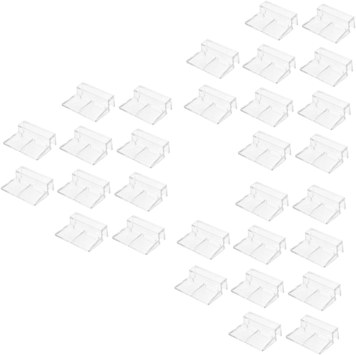 Ipetboom 30pcs Fish Tank Lid Bracket Supporting Racks for Aquarium Easy Installation Transparent Design Strong and Wear-resistant Holders for Fish Tanks