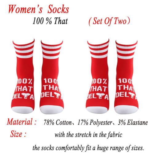 JXGZSO Sorority Socks 100% That Socks Sorority Sister Gift Sorority Gift Black/Red Socks2