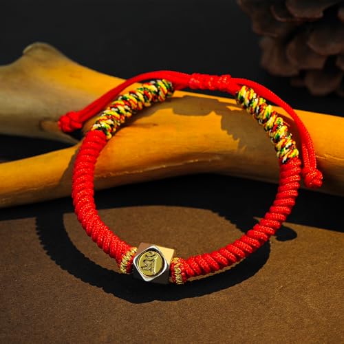 Red String Bracelet with Cinnabar Peaceful Buckle for Protection,Feng Shui Bracelet,Adjustable Chinese Bracelet Prayer Yoga Rope for Women Men2