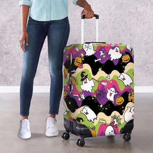 Cobweb Skulls Print Luggage Sleeve,24"Luggage Cover,Personalized Carry on Luggage Cover,Luggage Protector Cover,Travel Luggage Cover for Men & Women3