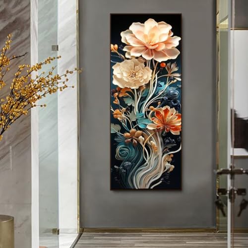 Fleur fantaisie diamond painting complet cristal painting 5D DIY