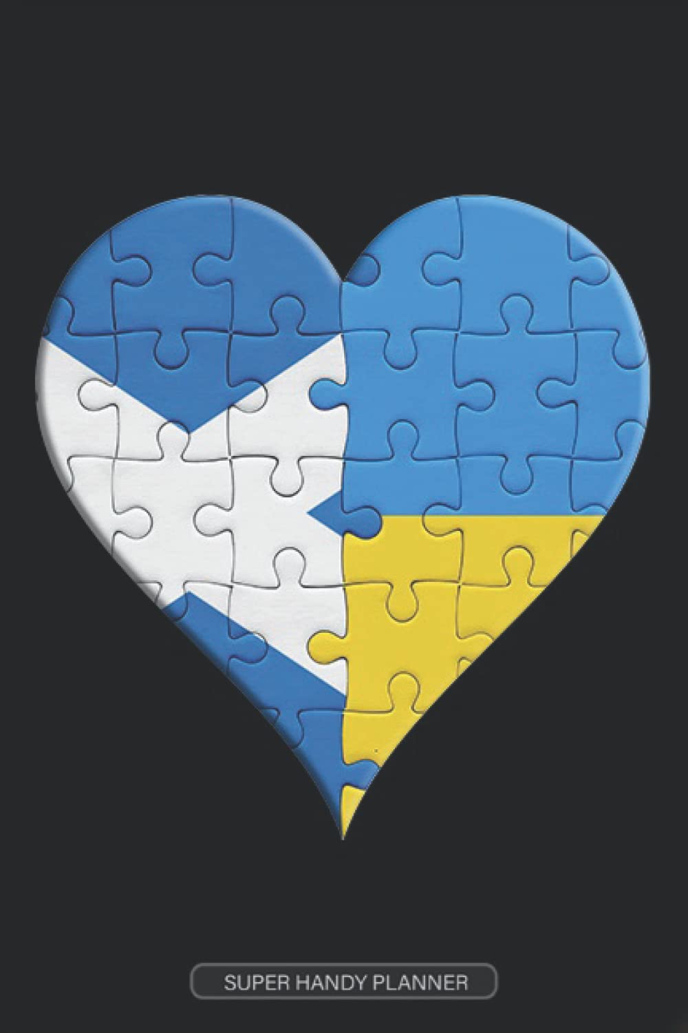 Planner: Scottish Ukrainian Flag United Heart Jigsaw Puzzle Flags Of Scotland Ukraine