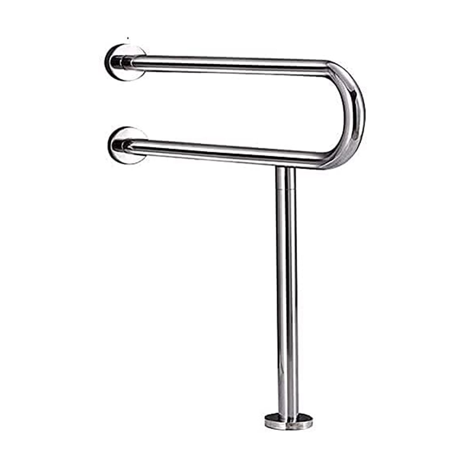 FKXSXAZ Bathroom Grab Bar, U-Shaped with Legs Barrier-Free Handrails Suitable Elderly Disabled and Pregnant Bar Anti-slip Bar(60cm)
