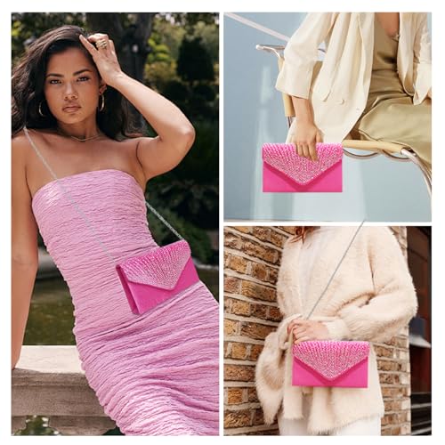 Women Evening Clutch Handbags Formal Envelope Bag Purses for Wedding Party Cocktail Prom Crossbody Shoulder Bag - Image 6
