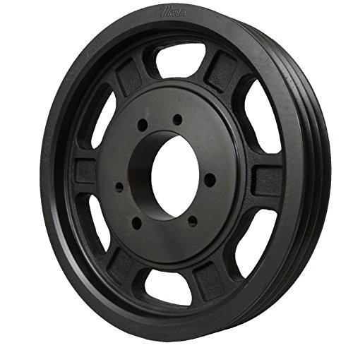 Martin 3 D 155 F Conventional QD Sheave, D Belt Section, 3 Grooves, F Bushing required, Class 30 Gray Cast Iron, 16.1