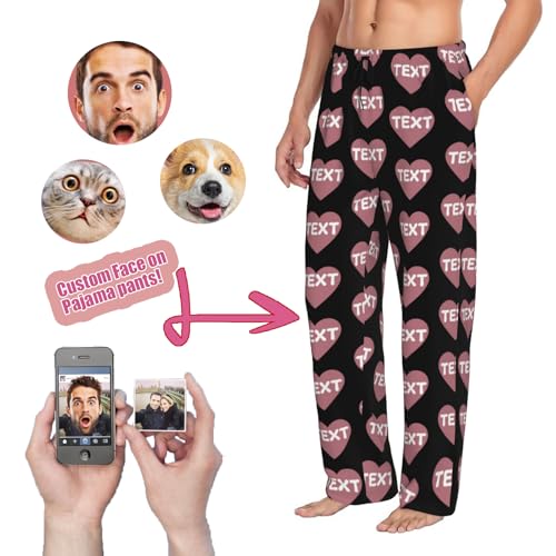 Personalized Pajamas, Custom Pajamas, Custom Pjs Pants, Valentine Pajamas3