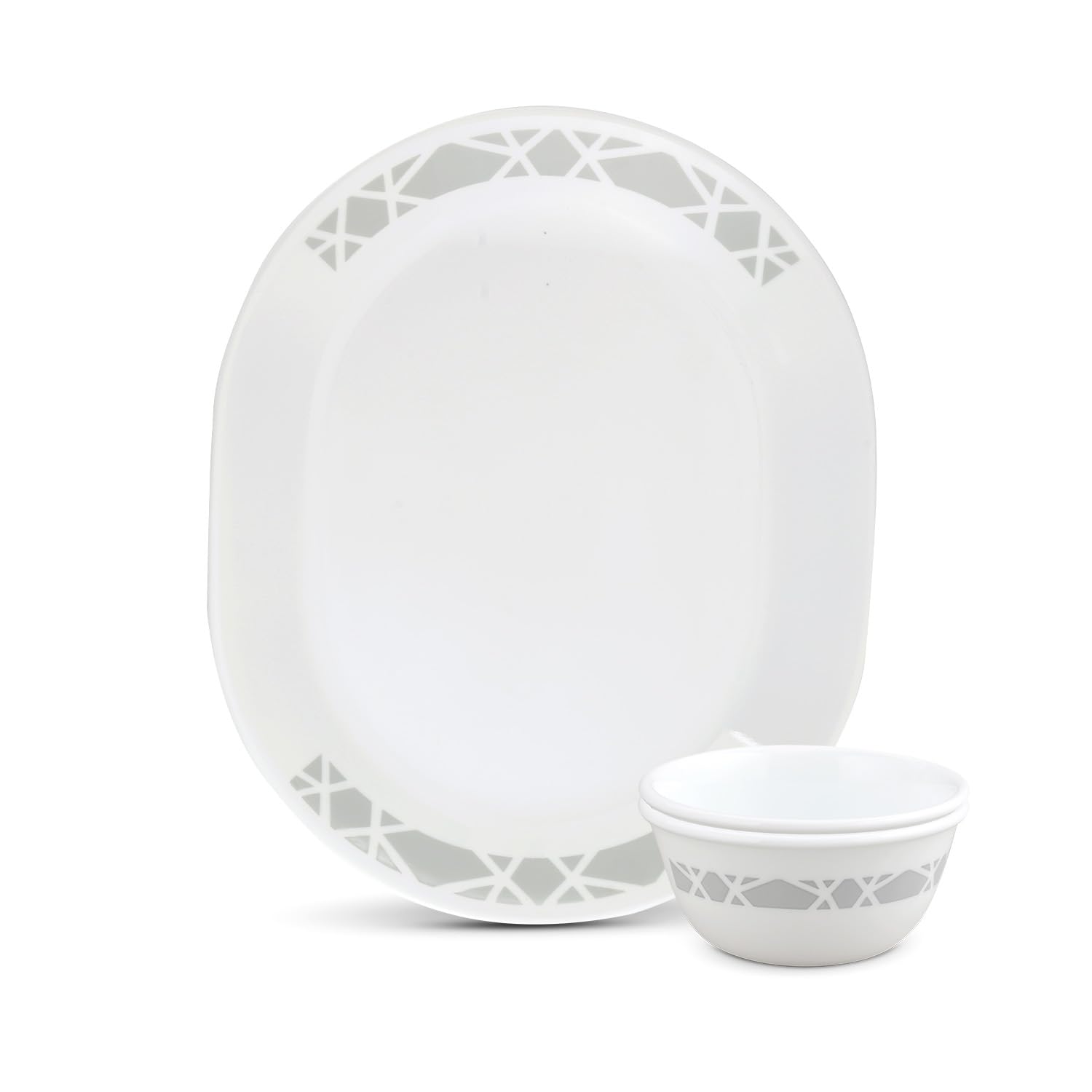 CORELLE Modena 18 Pcs Dinner Set for Family of 6 | Plates & Bowls for Dining| Vitrelle Triple Layer Glass| Lightweight Non-Porous Surface Crockery | 1-Year Warranty on Chip, Break & Scratch-image-46