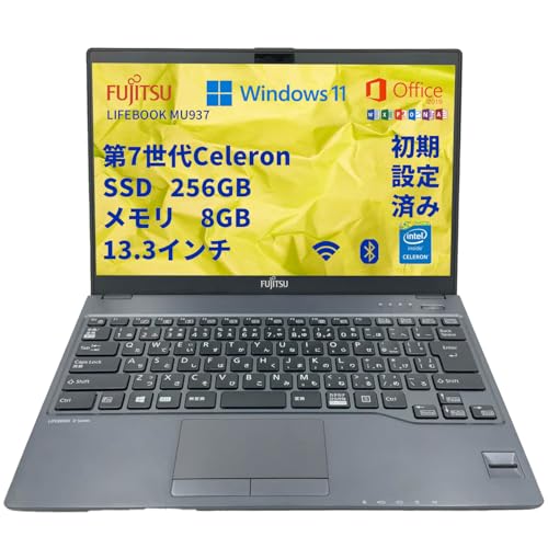 yςݕizFUJI TSU m[gp\R^13.3^^7 Celeron^U937^ 8GB^SSD 256GB^Windows 11 Pro^MS Office 2019^USB 3.0^WIFI^HDMI^wF