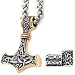 GUNGNEER Thor's Hammer Pendant Mixed Gold Color Nordic, No Color, Size No Size
