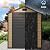 DWVO 6x4 FT Resin Storage Shed with Floor, Outdoor Storage Shed with Lockable Door, Window and Vents, Waterproof Plastic Tool Storage for Garden, Backyard, Patio, Lawn, Brown