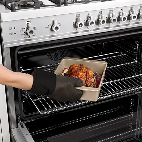OXO Good Grips Silicone Oven Mitt - Black | Heat-Resistant Non-Slip Grip, 13 inches Long to Protect Arms, Ideal for Handling Hot Cookware, Machine Washable - image 4