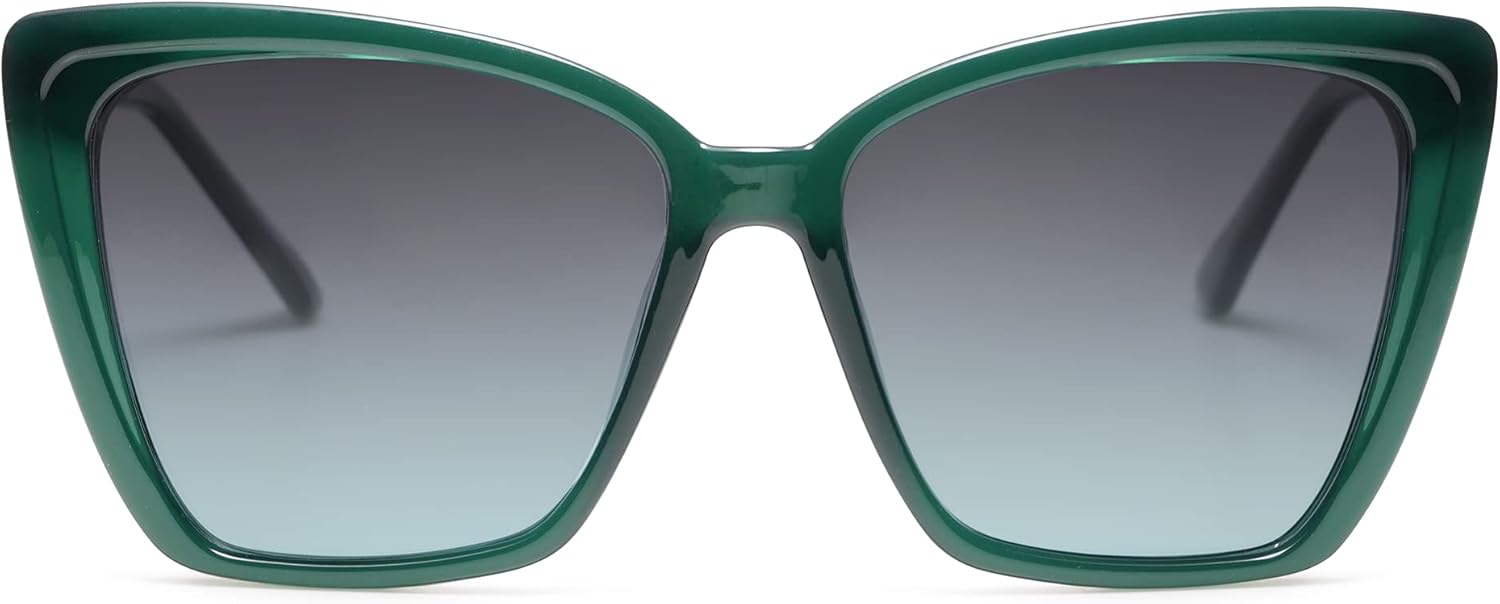 SOJOS Trendy Polarized Sunglasses For Women Retro Womens Oversized Square Cat Eye Sun Glasses UV Protection SJ2206