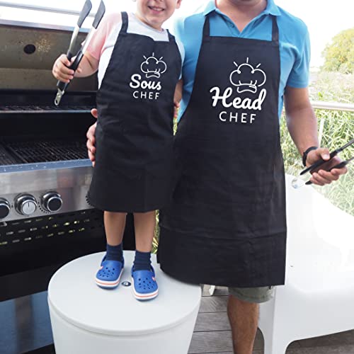Pink Positive Personalised Family Apron | Head Chef, Sous Chef Apron for Men, Apron for Kids, Apron for Woman | Family Baking | Fathers Day Gift - Image 5