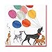 Entertaining with Caspari Luncheon Napkin, Charlee's Parade, Multicolor, 20-Pack