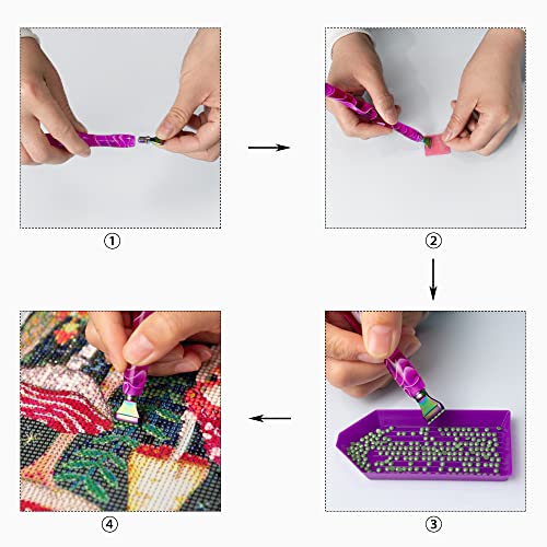 27Pcs Diamond Painting Accessories, Diamond Painting Pen Kits, 12 Styles Metal Tips For Diamond Painting, Personalized 5D Diamond Art Tools Colorful Drill Pen Replacement Heads For Diy Painting Crafts #TOP4