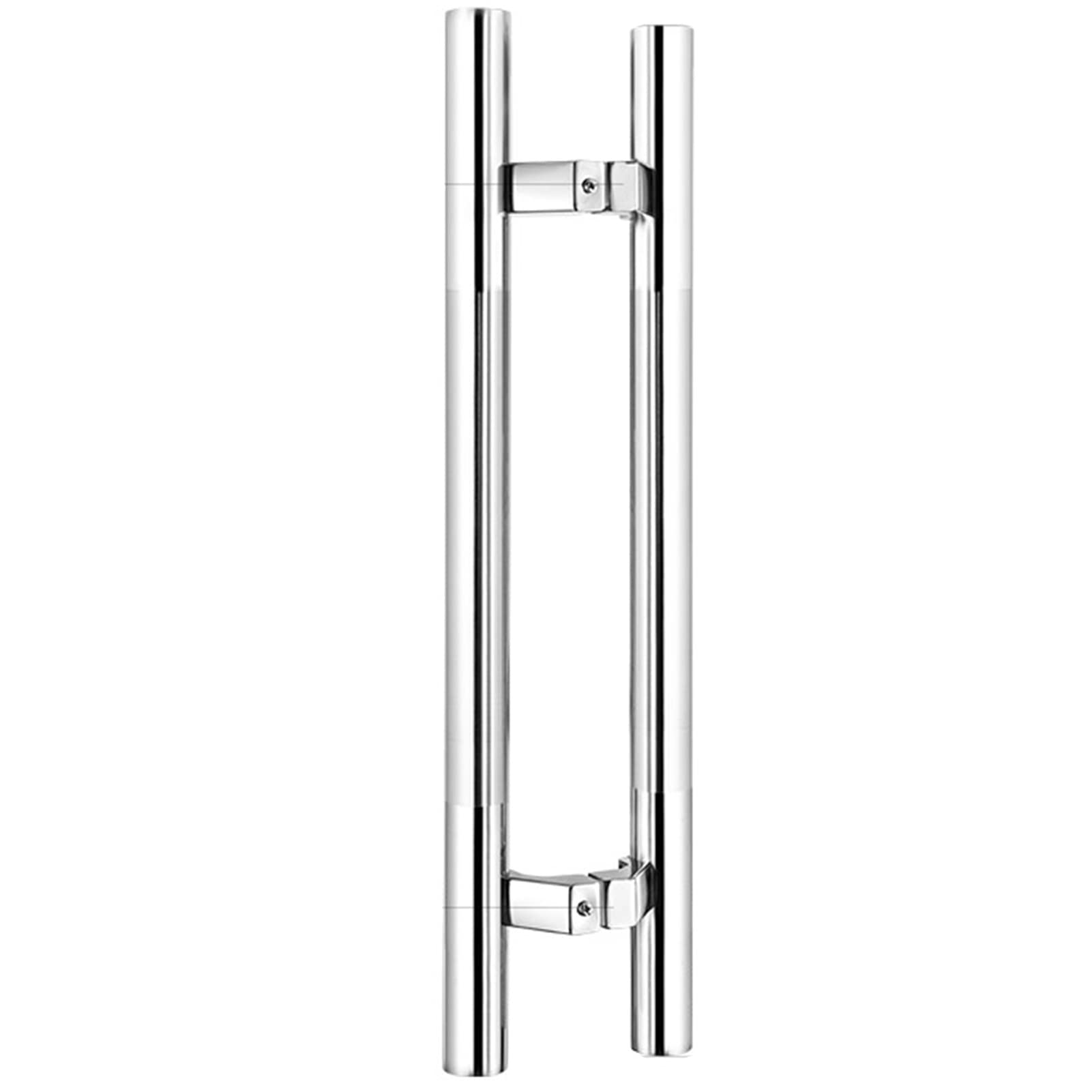 Poignée de porte en H ronde en bois ou métal pour entrée de grange