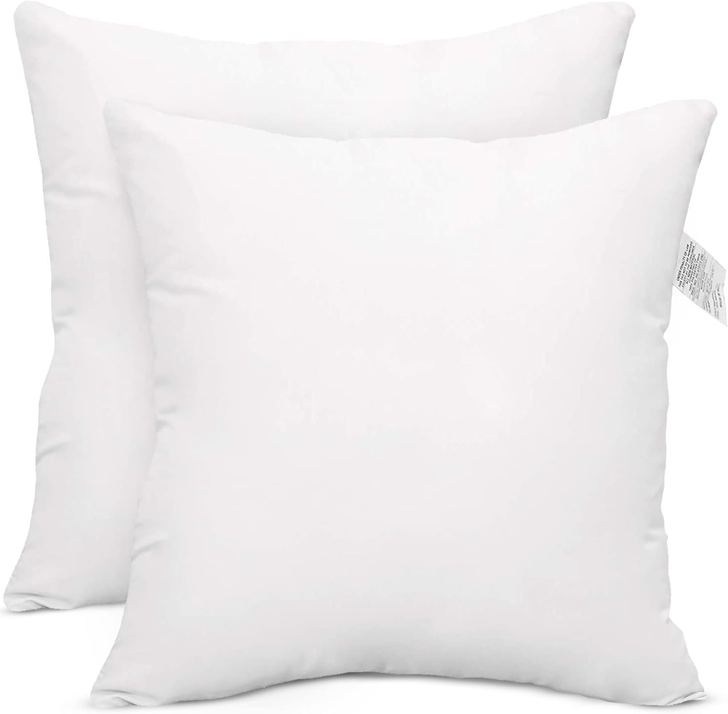 Cushion Inserts 45cm x 45cm - Pack of 2 Cushion Pads 18 x 18 Cushion Insert, Hollowfibre 45 x 45 Cushion Inner Square Pillows for Bed Hypoallergenic Inner Cushion Fillers
