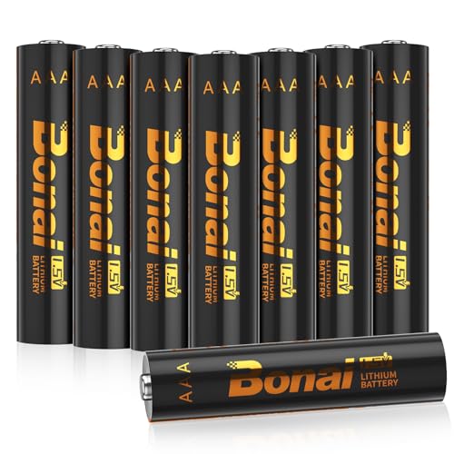 BONAI AAA Lithium Batteries 8-Pack, 1.5V, Leak Proof