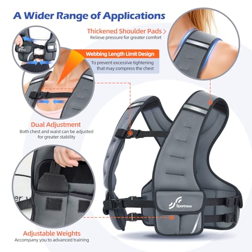 Image of Sportneer Adjustable Weighted Vest Woman: 6-10lb /10-18lb Weighted Vests
