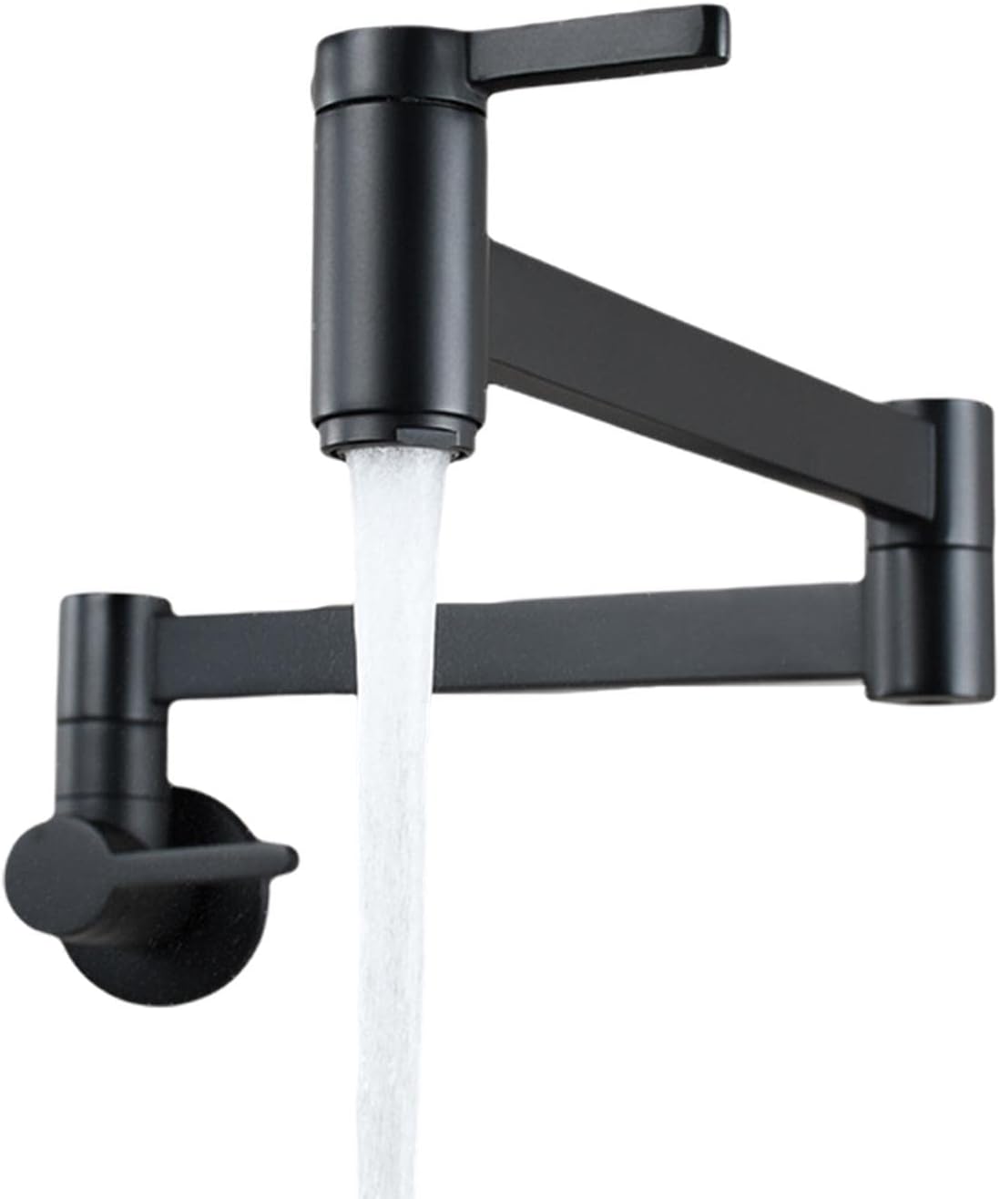 Pot Filler Faucet,Brass Folding Arm Basin Double Switch Tap Kitchen